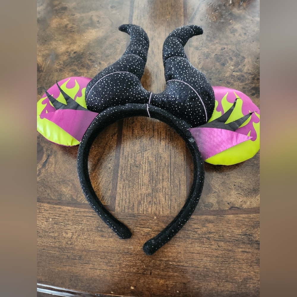 Disney Parks Maleficent Horn Flames Headband Mickey Minnie Mouse Ears